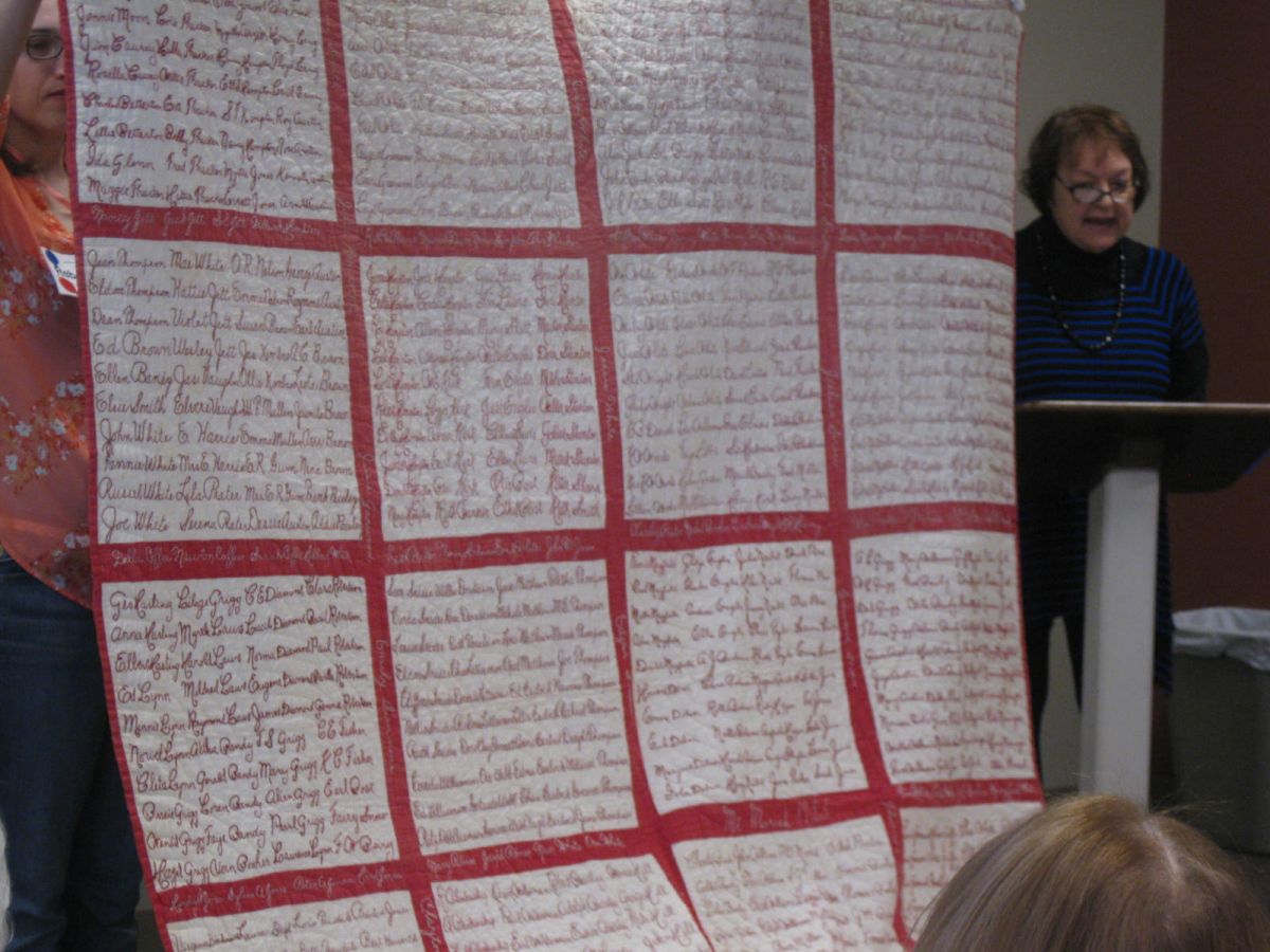 Mt Moriah community signature quilt contains over 800 names, thanks for sharing your 6 quilts and stories Rex Hill!
