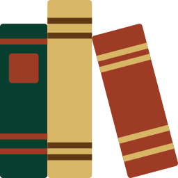 red, green, yellow bound Books Icon