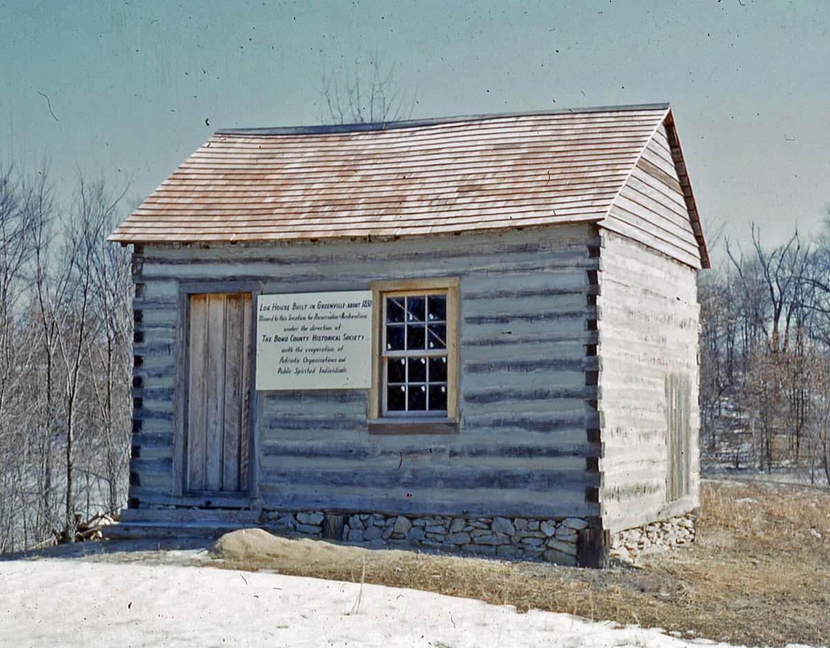 Log Cabin from the 1830s rebuilt by the Historical Society